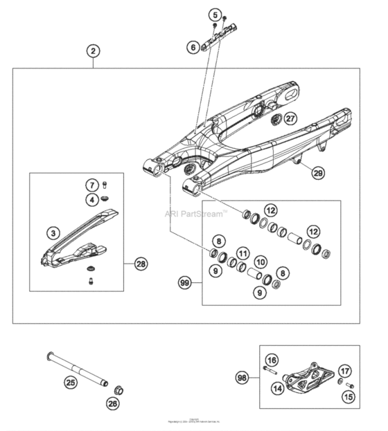 Swing Arm KTM 450 450 SX-F CHASSIS 450 SX-F