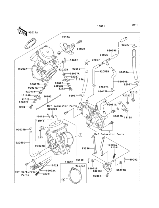 Carburetor(1/2) Kawasaki VN750 VN750 Vulcan 750 Carburetor(1/2) Kawasaki VN750 VN750 Vulcan 750