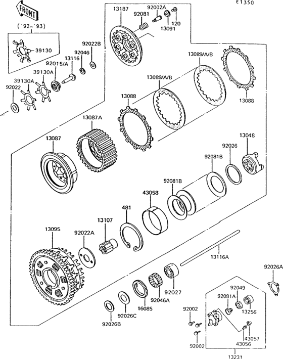 Clutch(1/2) Kawasaki ZG1200 ZG1200 Voyager XII