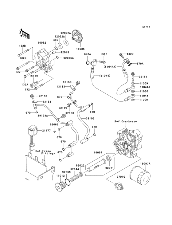 Масляный насос Kawasaki VN1600 VN1600 Classic