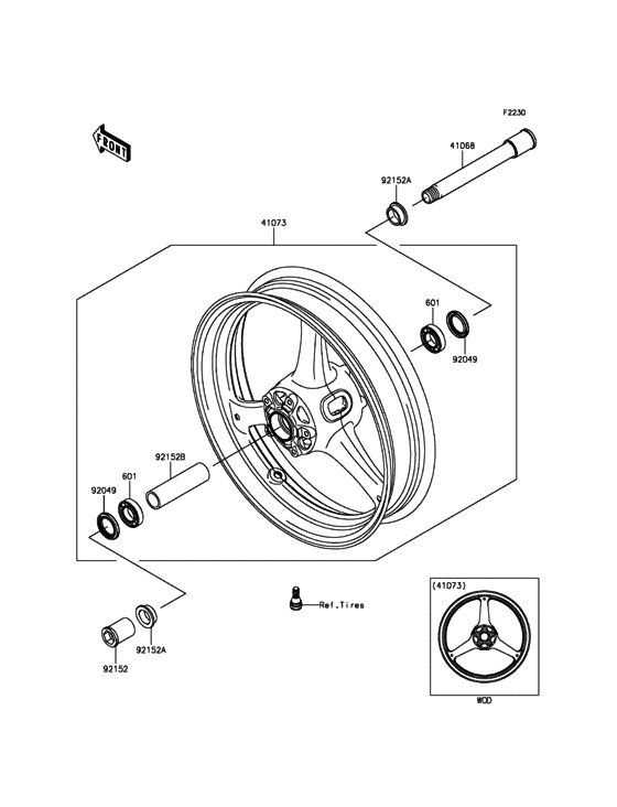 Front Wheel Kawasaki ZX1000 ZX1000 Ninja ZX-10R