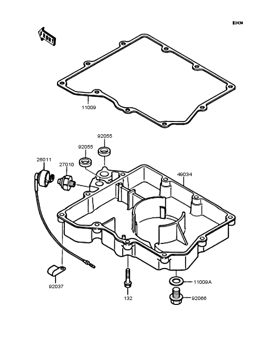 Масляный поддон Kawasaki ZX400 ZX400 ZXR400R
