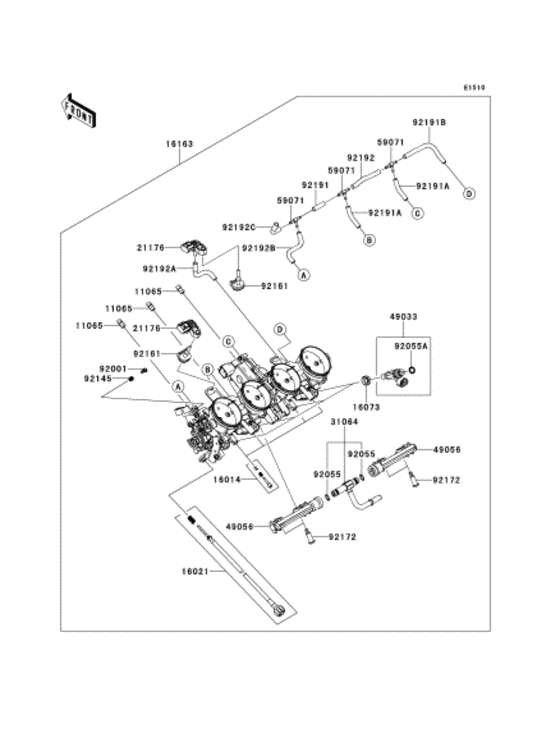 Throttle Kawasaki ZX1000 ZX1000 Ninja 1000 ABS