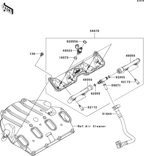 Top feed injecter Kawasaki ZX1000 ZX1000 Ninja ZX-10R
