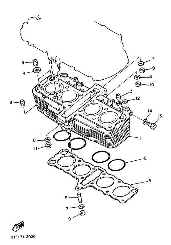 Цилиндр Yamaha XJ900 XJ900F Diversion