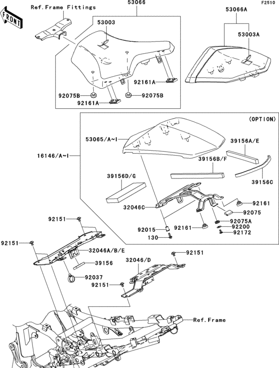 Сиденье (1/2) Kawasaki ZR750 ZR750 Z750