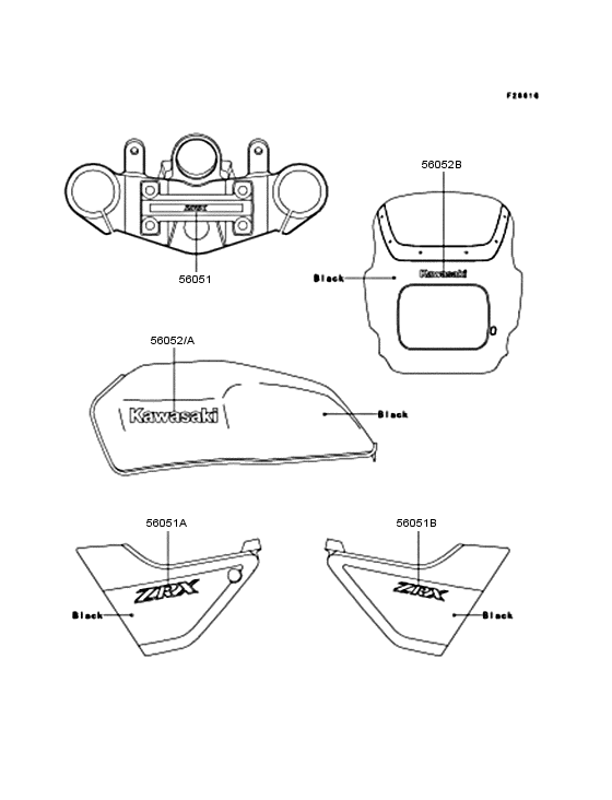 Наклейки Kawasaki ZR400 ZR400 ZRX