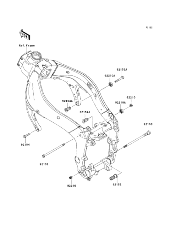 Engine mount Kawasaki ZX600 ZX600 Ninja ZX-6R Engine mount Kawasaki ZX600 ZX600 Ninja ZX-6R
