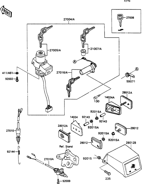 Ignition switch(1/2) Kawasaki ZX750 ZX750 ZXR750