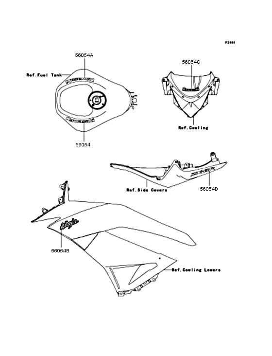 Наклейки Kawasaki ZX600 ZX600 Ninja ZX-6R