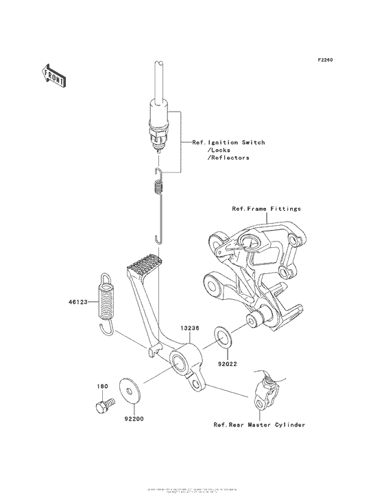 Brake Pedal/torque Link Kawasaki ZX1400 ZX1400 Ninja ZX-14