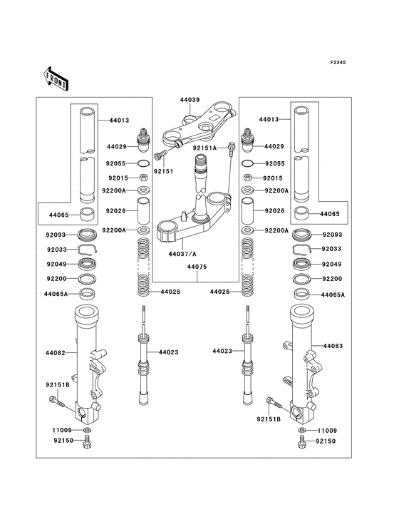 Вилка передней оси Kawasaki ZX600 ZX600 Ninja ZX-6R