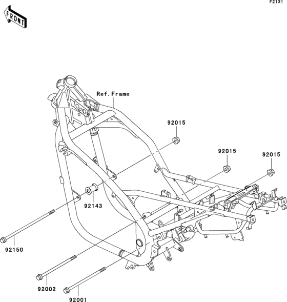 Крепление двигателя Kawasaki ER500 ER500 ER-5