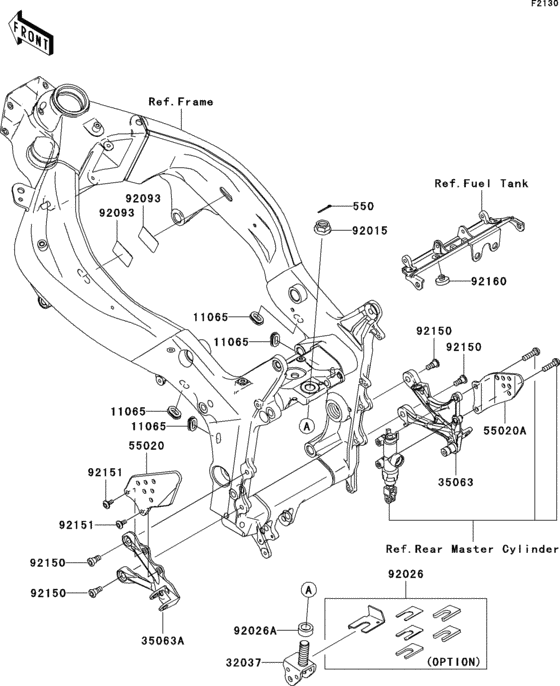 Frame fittings(front) Kawasaki ZX600 ZX600 Ninja ZX-6RR