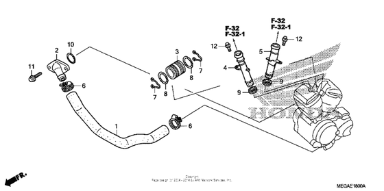 Трубки(Патрубки) охлаждения Honda VT750 VT750CA Shadow Aero