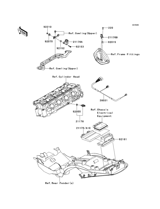 Fuel injection Kawasaki ZX1400 ZX1400 Ninja ZX-14R Fuel injection Kawasaki ZX1400 ZX1400 Ninja ZX-14R