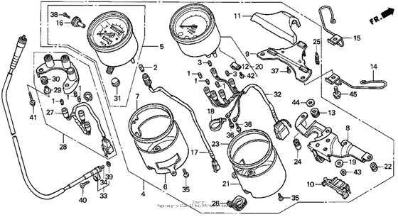 Speedometer tachometer Honda VF750 VF750C Magna