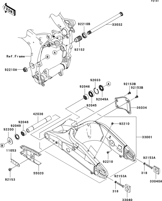 Задний рычаг (Маятник) Kawasaki ZX600 ZX600 Ninja ZX-6R