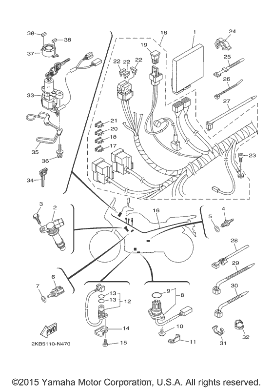 Электрооборудование 1 Yamaha XTZ1200 XT1200ZE Super Tenere ES