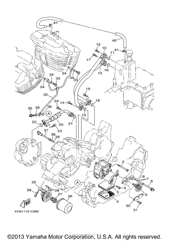 Масляный насос Yamaha XV1700 XV17ATTC Road Star Silverado