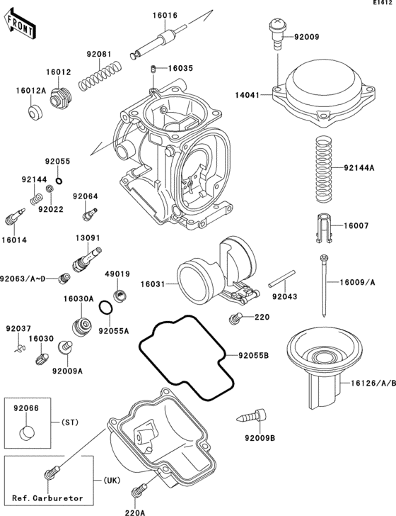 Carburetor parts(1/2) Kawasaki ZX600 ZX600 ZZ-R600 Carburetor parts(1/2) Kawasaki ZX600 ZX600 ZZ-R600