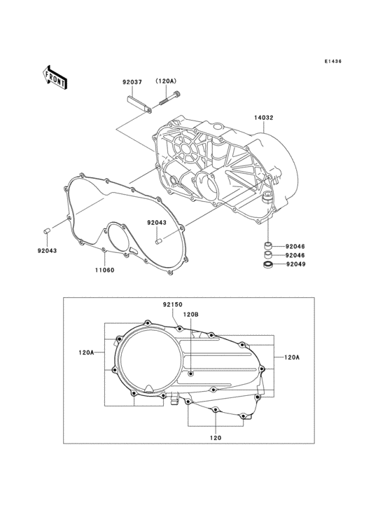 Right engine cover(s) Kawasaki VN800 VN800 Vulcan 800