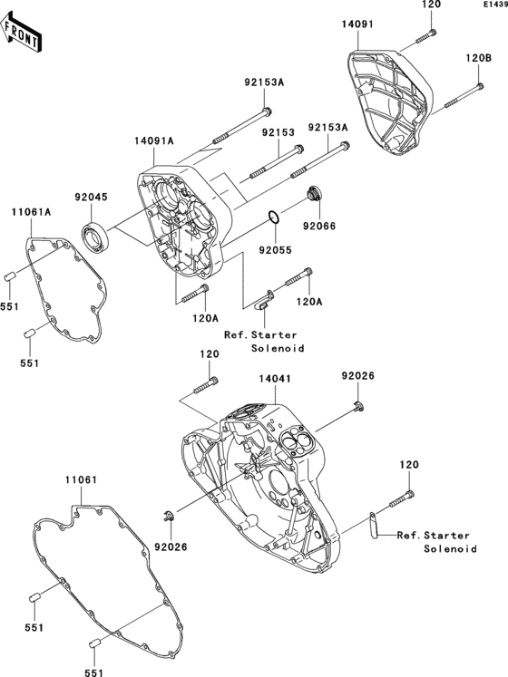 Cam cover(s) Kawasaki VN2000 VN2000 Vulcan 2000 Limited