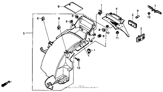 Заднее крыло Honda ST1100 ST1100 (ABS/ TCS) Pan-European
