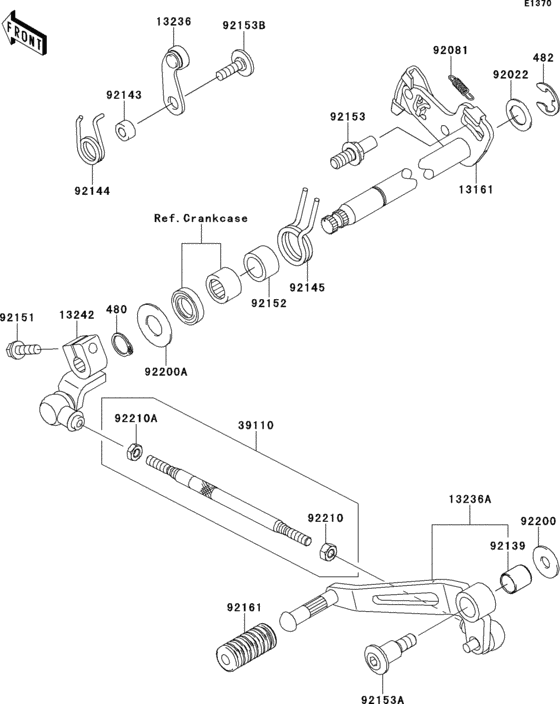 Переключатель передач Kawasaki ZX1000 ZX1000 Ninja 1000