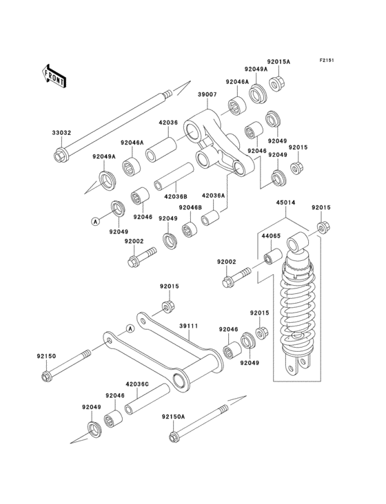 Suspension/shock absorber Kawasaki VN800 VN800 Vulcan 800 Classic