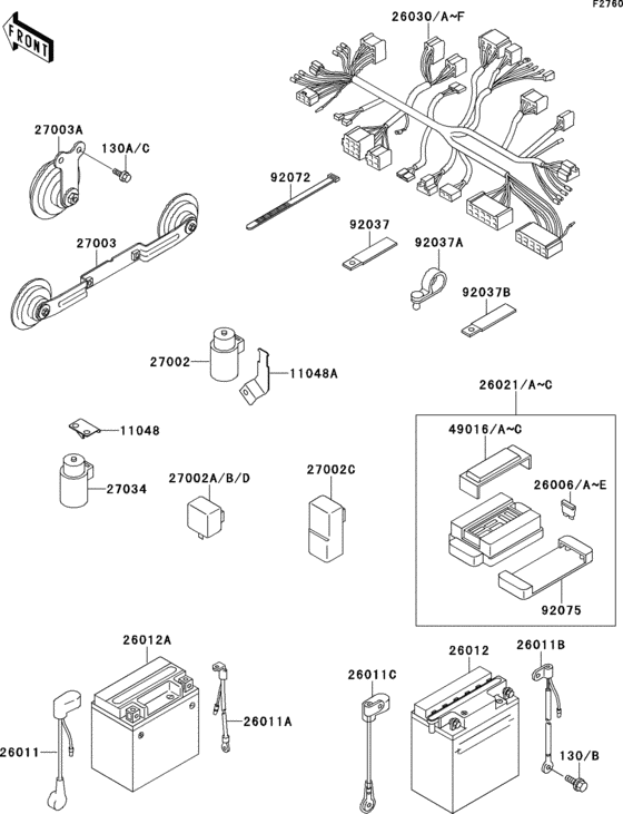 Chassis electrical equipment(1/2) Kawasaki ZR550 ZR550 Zephyr
