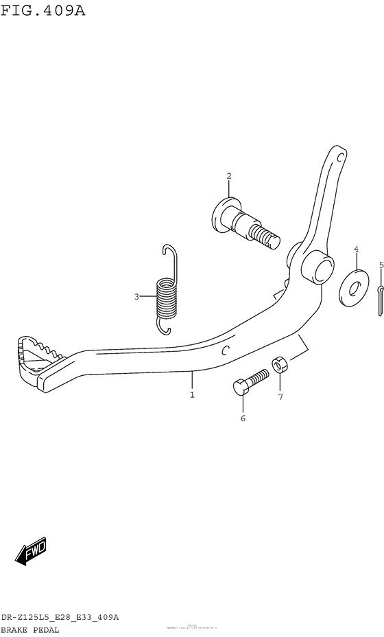 Лапка тормоза Suzuki DR-Z125 DR-Z125L