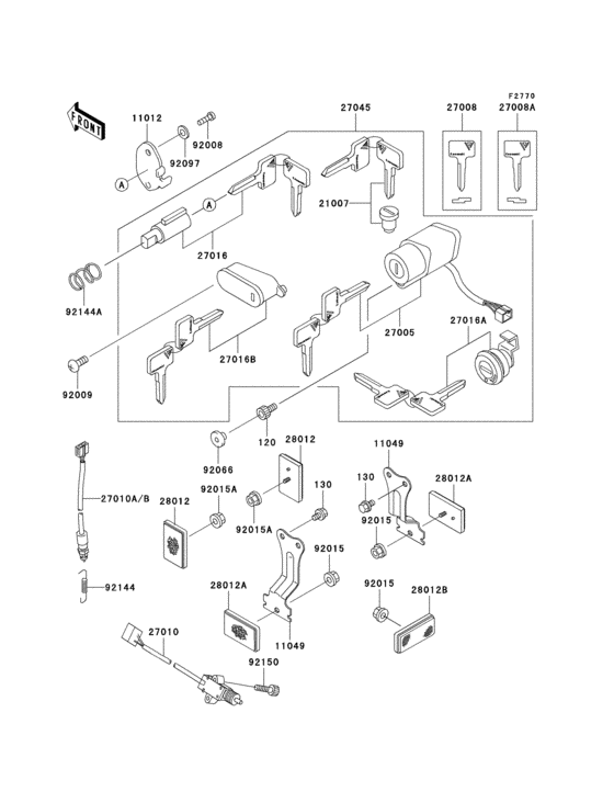 Ignition switch/locks/reflectors Kawasaki VN800 VN800 Vulcan 800