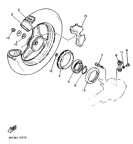 Заднее колесо Yamaha PW50 PW50 PW50