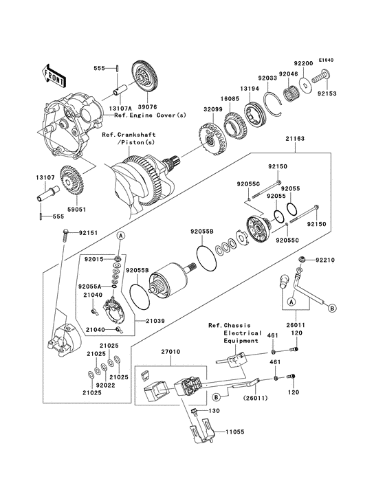 Starter motor Kawasaki ZX1000 ZX1000 Ninja ZX-10R