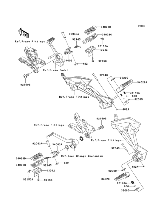 Подножки Kawasaki ZR750 ZR750 Z750 ABS Подножки Kawasaki ZR750 ZR750 Z750 ABS