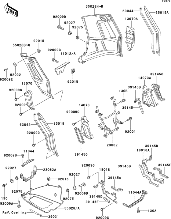 Cowling lowers(1/2) Kawasaki ZG1000 ZG1000 Concours