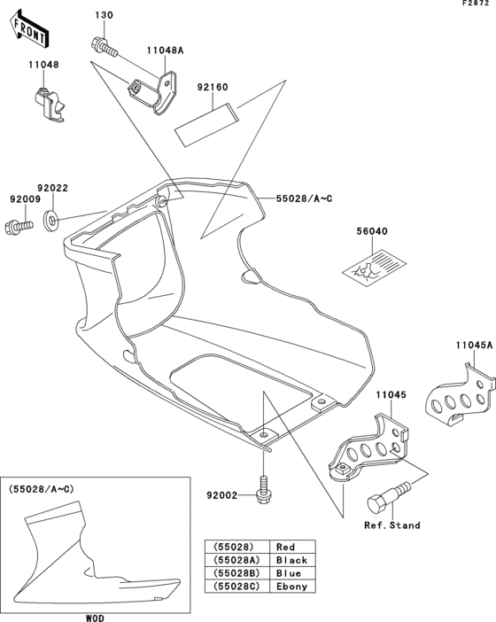 Cowling lowers(1/2) Kawasaki EX500 EX500