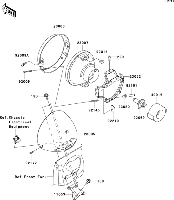 Headlight(s) Kawasaki VN1600 VN1600 Vulcan 1600 Classic