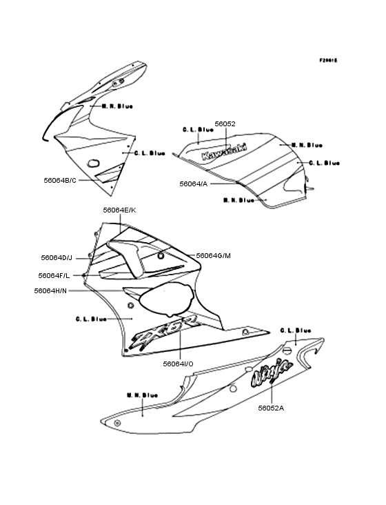 Наклейки Kawasaki ZX600 ZX600 Ninja ZX-6R