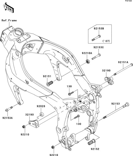 Engine mount Kawasaki ZX600 ZX600 Ninja ZX-6R