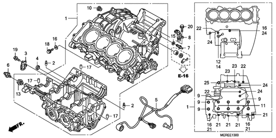 Картер двигателя Honda CBF600 CBF600S