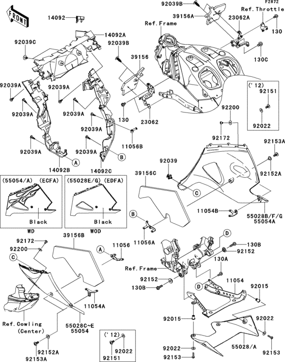Cowling lowers(1/2) Kawasaki ZX1400 ZX1400 Ninja ZX-14R Cowling lowers(1/2) Kawasaki ZX1400 ZX1400 Ninja ZX-14R