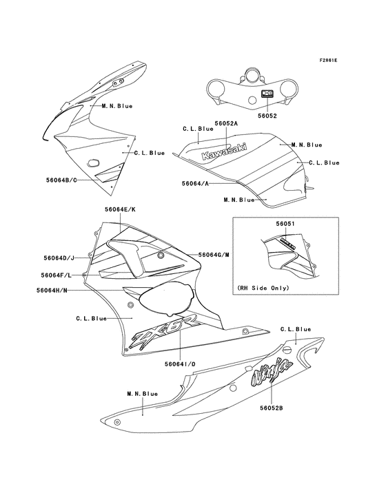 Наклейки Kawasaki ZX600 ZX600 Ninja ZX-6R