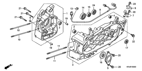 Картер двигателя Honda FES125 FES125 Pantheon