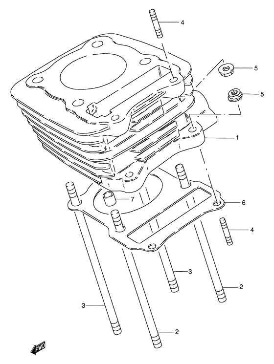 Цилиндр Suzuki GN125 GN125
