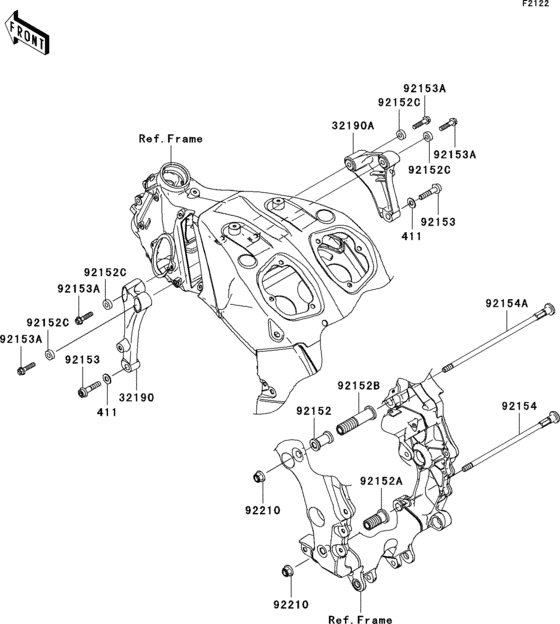 Engine mount Kawasaki ZX1400 ZX1400 Ninja ZX-14