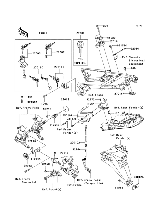 Ignition switch/locks/reflectors Kawasaki ZX1400 ZX1400 Ninja ZX-14