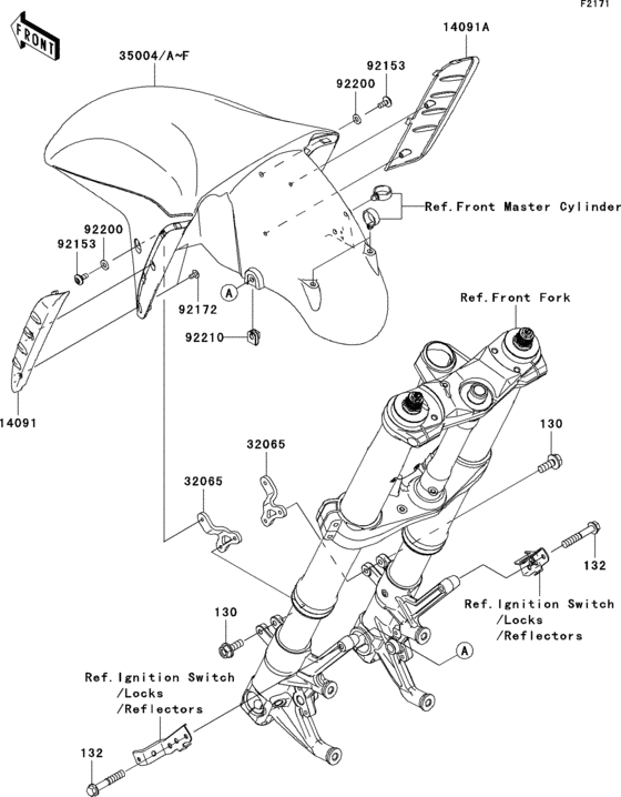 Front fender(s) Kawasaki ZX1400 ZX1400 Ninja ZX-14