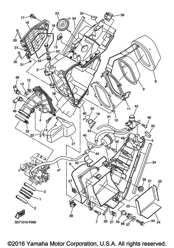 Впускная система Yamaha WR250 WR250R WR250R